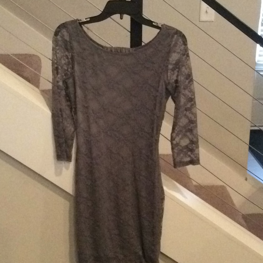 Gray sheer dress